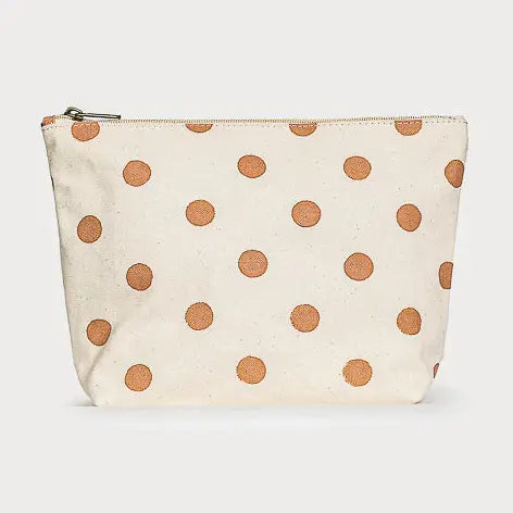 Large Waterproof Pouch ~ Clay Dot