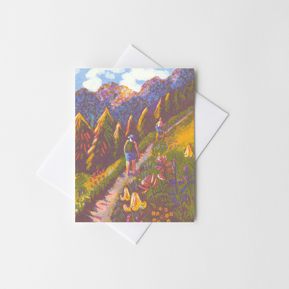 Romantic Greeting Card ~ Hiking Together
