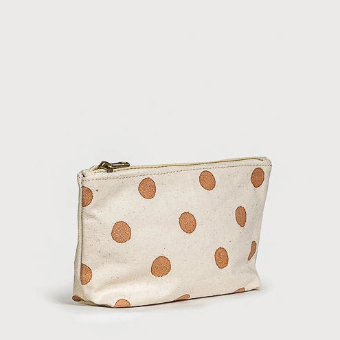 Medium Waterproof Pouch ~ Clay Dot