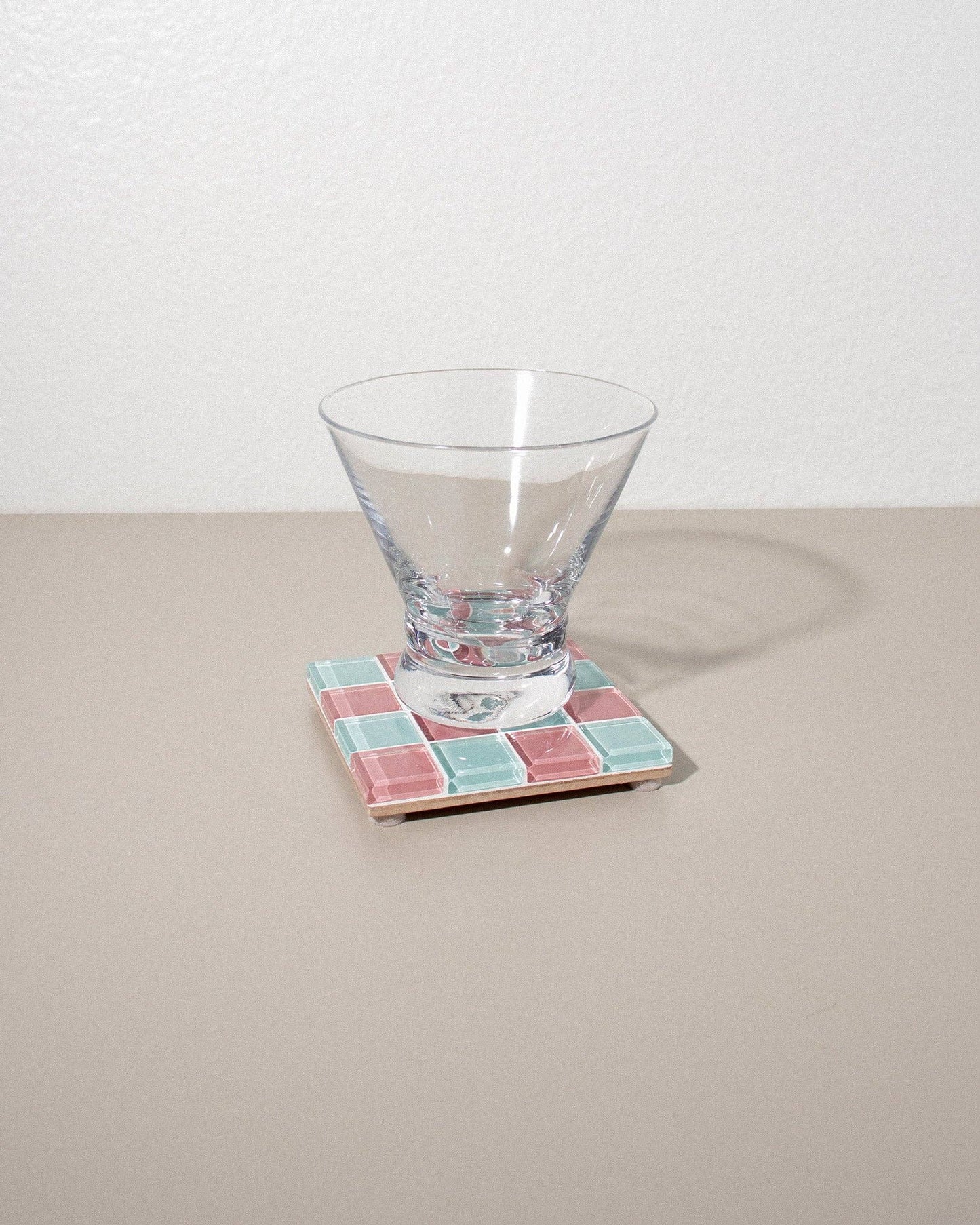 Glass Tile Coaster ~ Bubble Gum