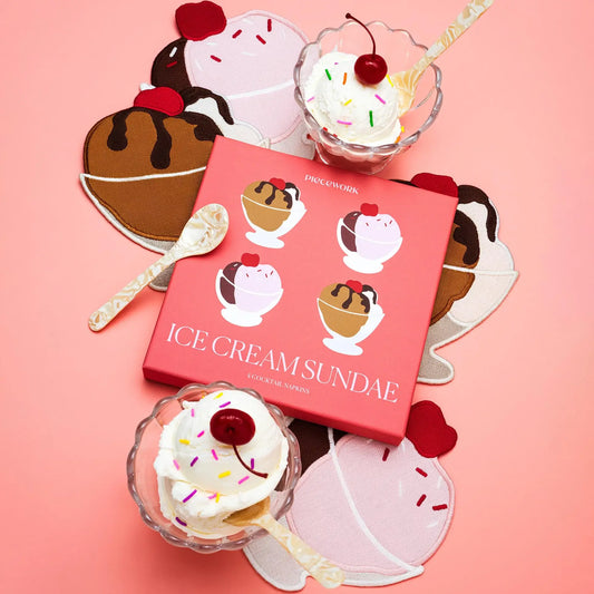 Cocktail Napkins ~ Ice Cream Sundae