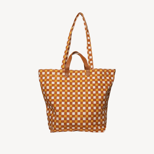 Carryall Tote - Toffee Check