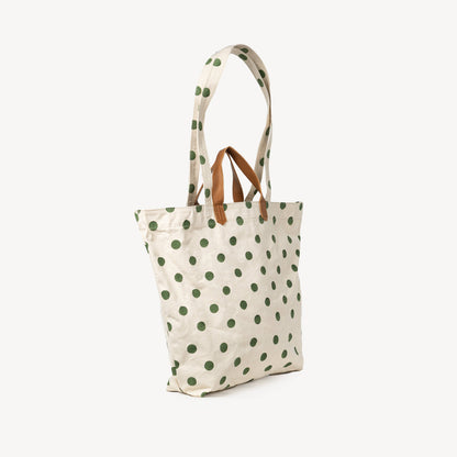 Carryall Tote - Olive Dot