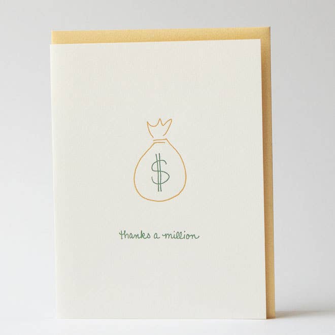 Appreciation Greeting Card ~ Thanks A Million