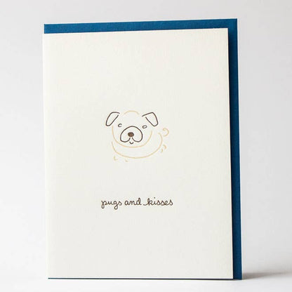 Romantic Greeting Card ~ Pugs And Kisses