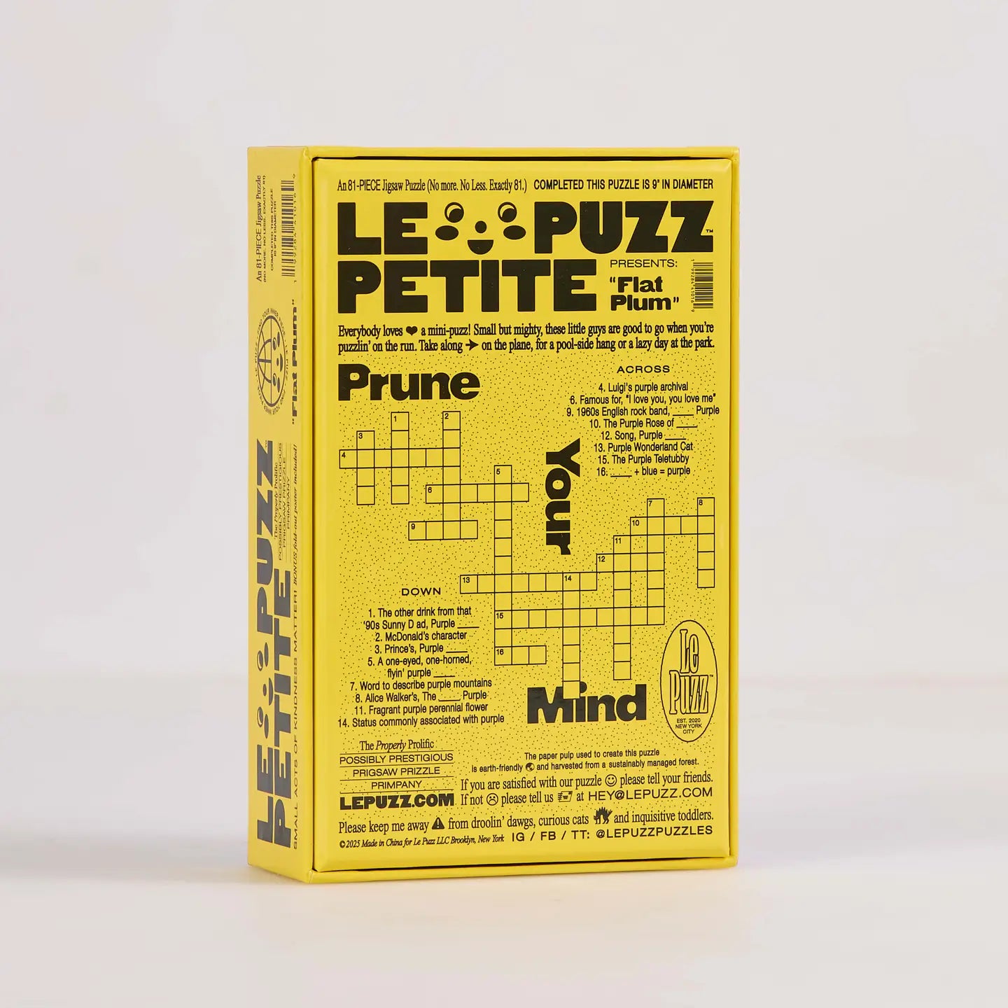 Round Puzzle (81 Pieces) ~ Flat Plum