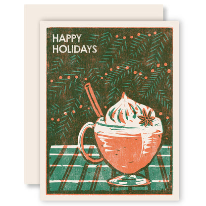 Holiday Greeting Card ~ Happy Holidays (Eggnog)