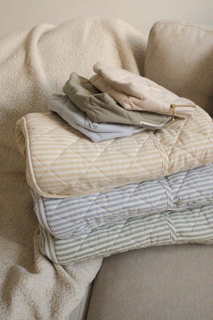 Quilted Diaper Bag ~ Yellow Stripe