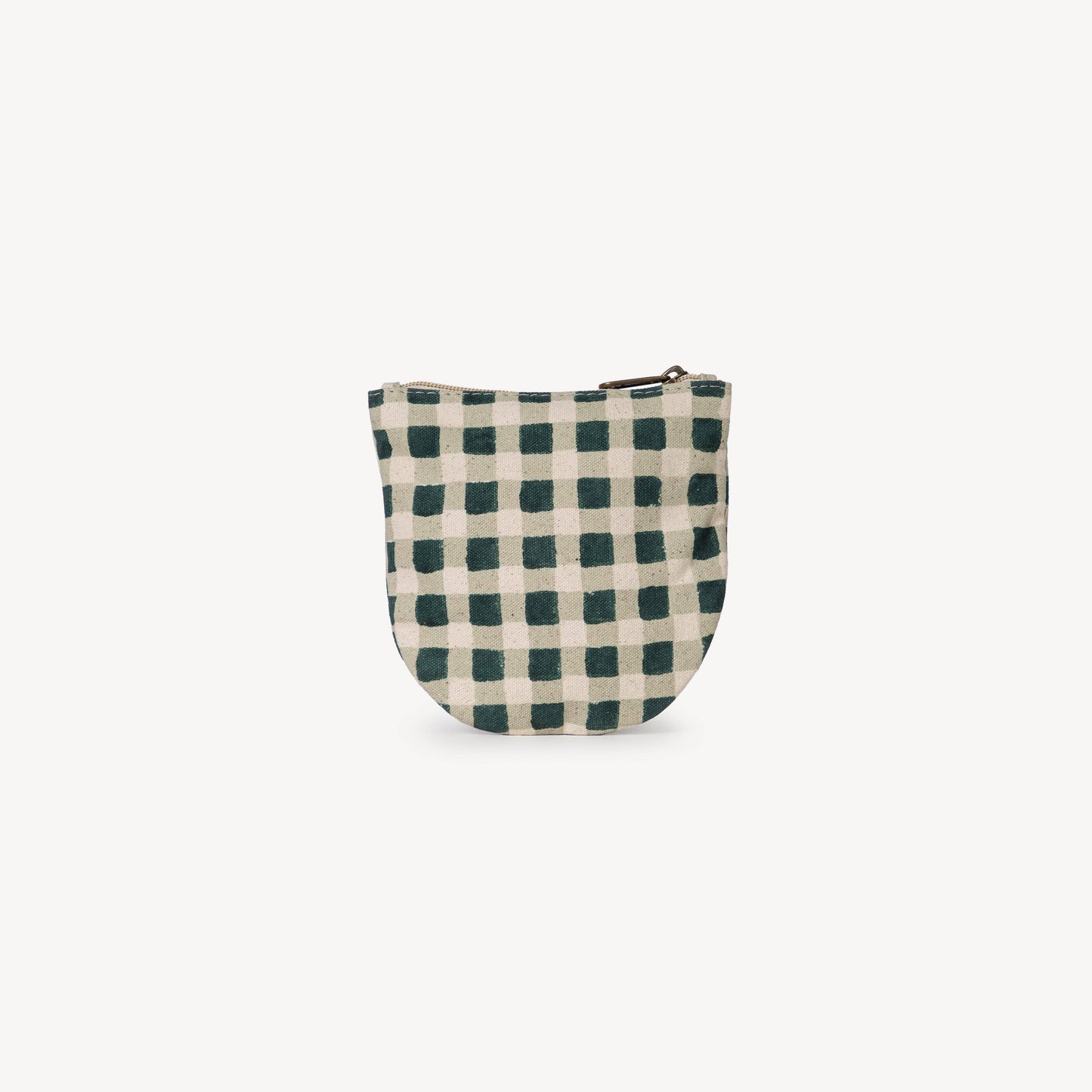 Half Moon Pouch ~ Evergreen Gingham