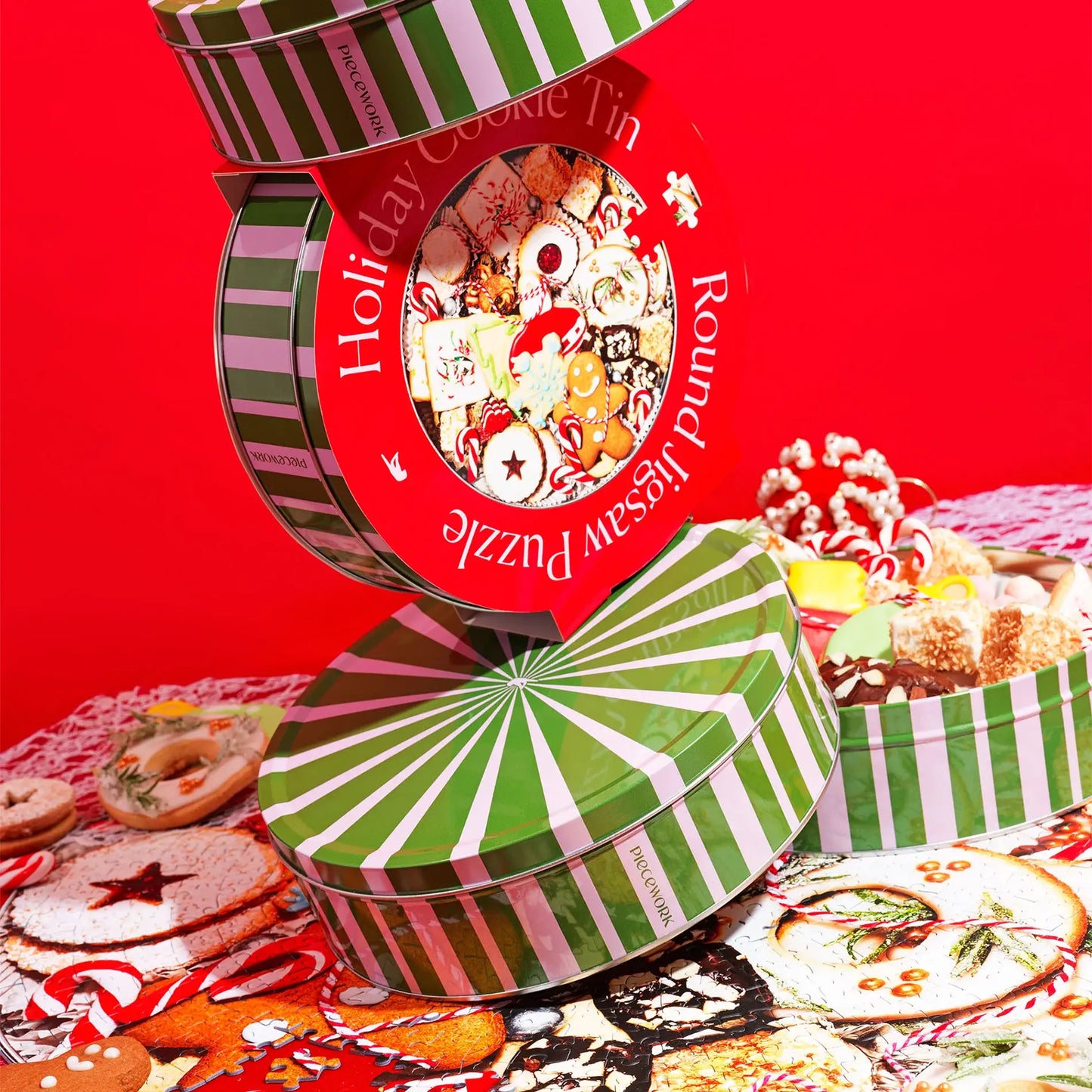 Puzzle (750 Pieces) ~ Holiday Cookie Tin