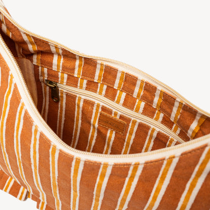 Momo Shoulder Bag ~ Chocolate Stripe