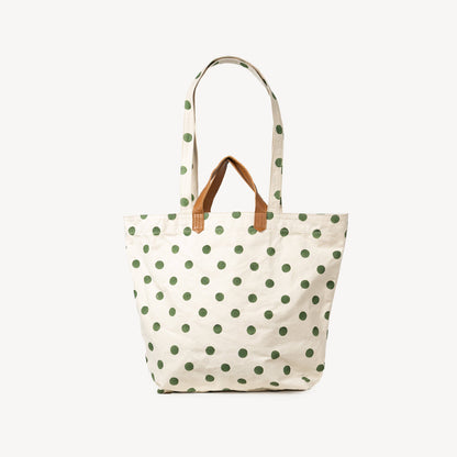 Carryall Tote - Olive Dot