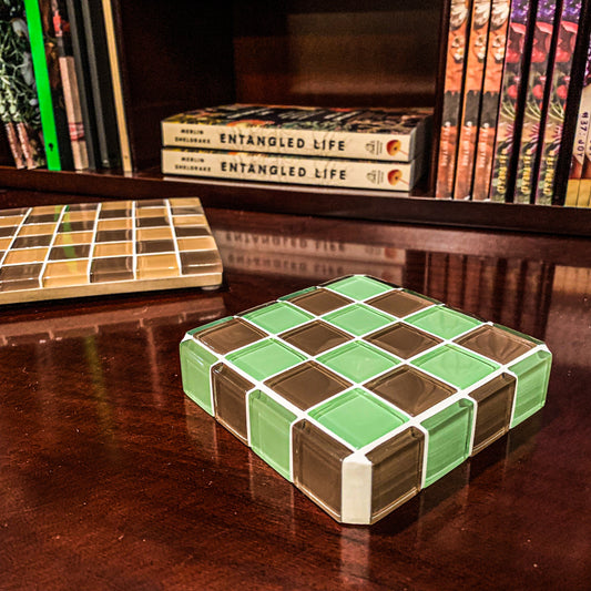 Glass Tile Cube ~ Dark Mint Chocolate