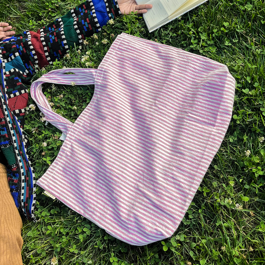 Striped Tote ~ Rose