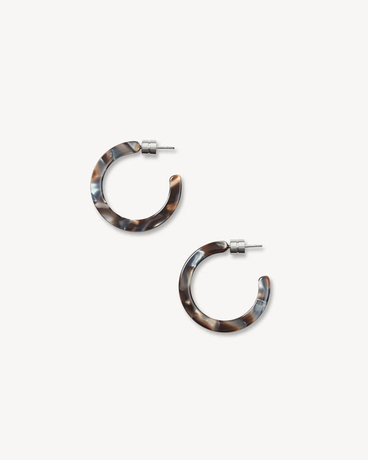 Mini Hoops ~ Blue Horn
