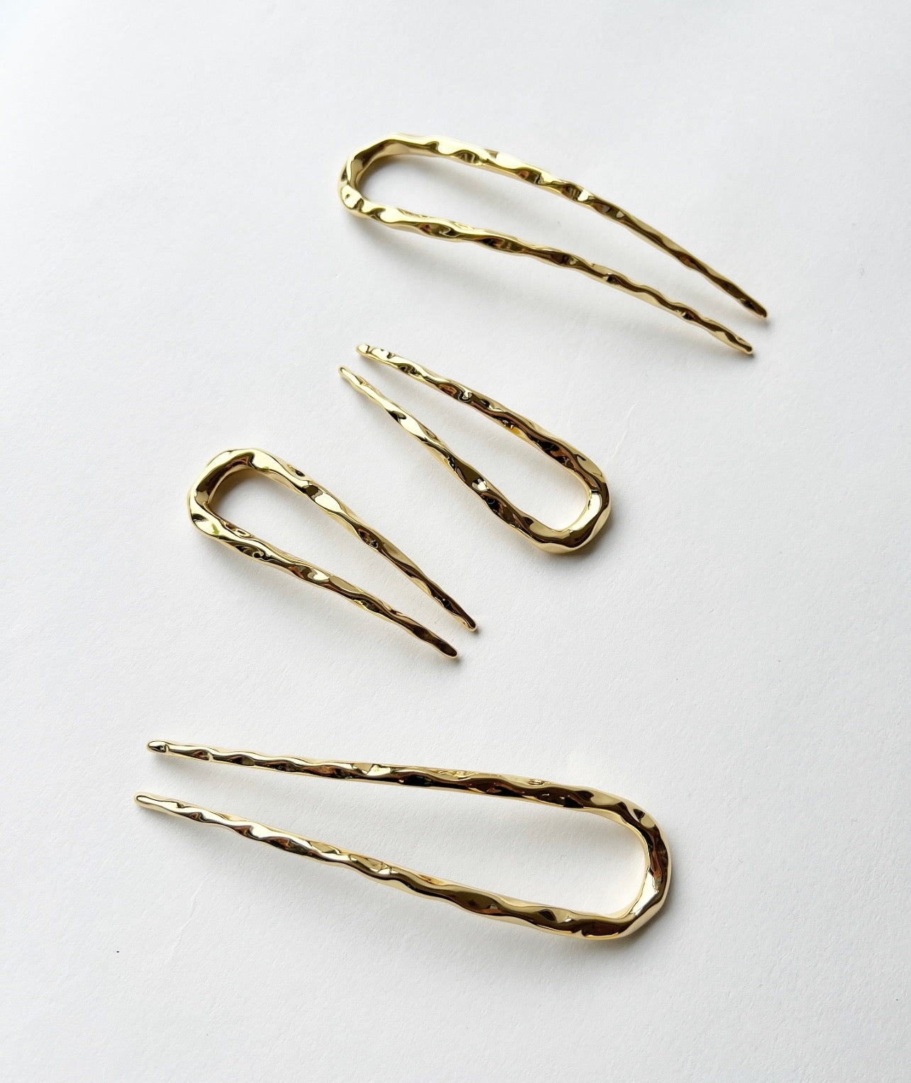Wavy Gold French Hairpin