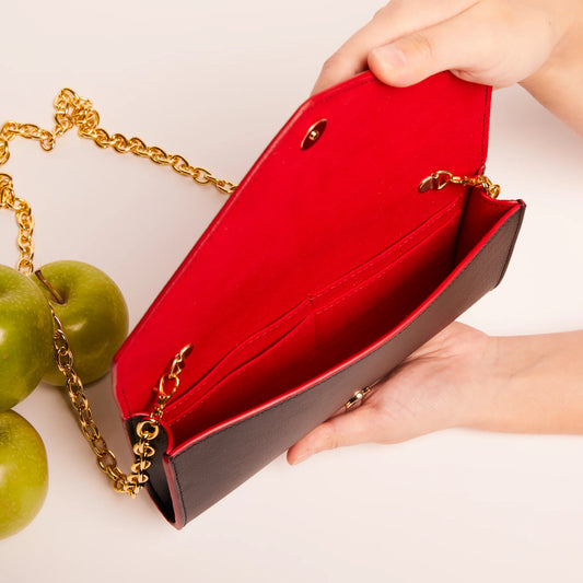 Apple Leather Clutch