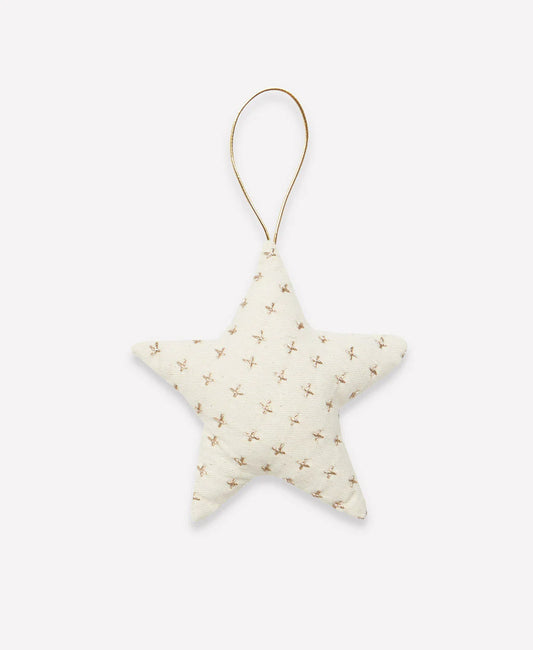 Copy of Ornament ~ Hand Stitched Cotton Star in Bone