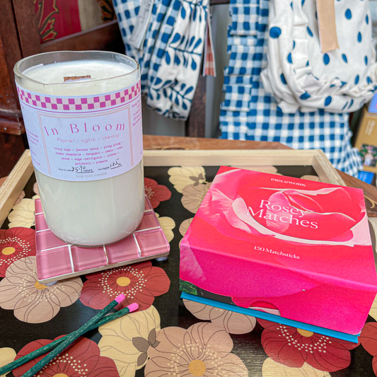 Repurposed Bottle Candle ~ In Bloom