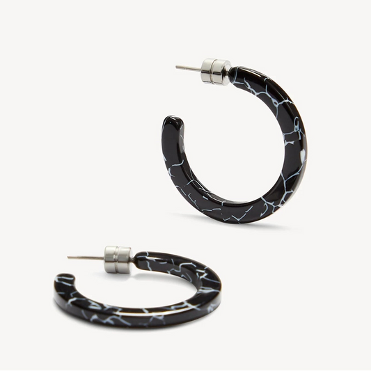 Mini Hoops ~ Black Marble