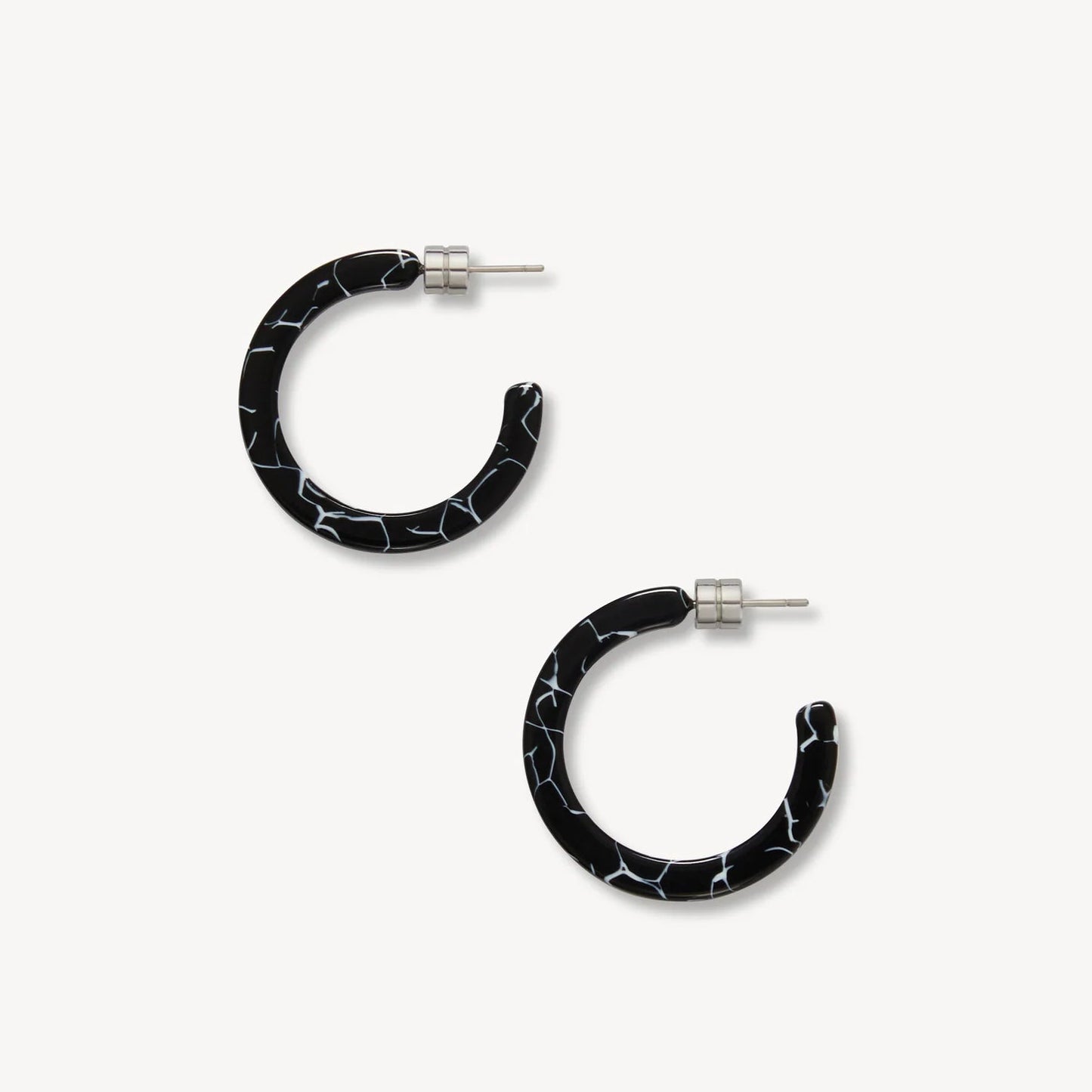 Mini Hoops ~ Black Marble