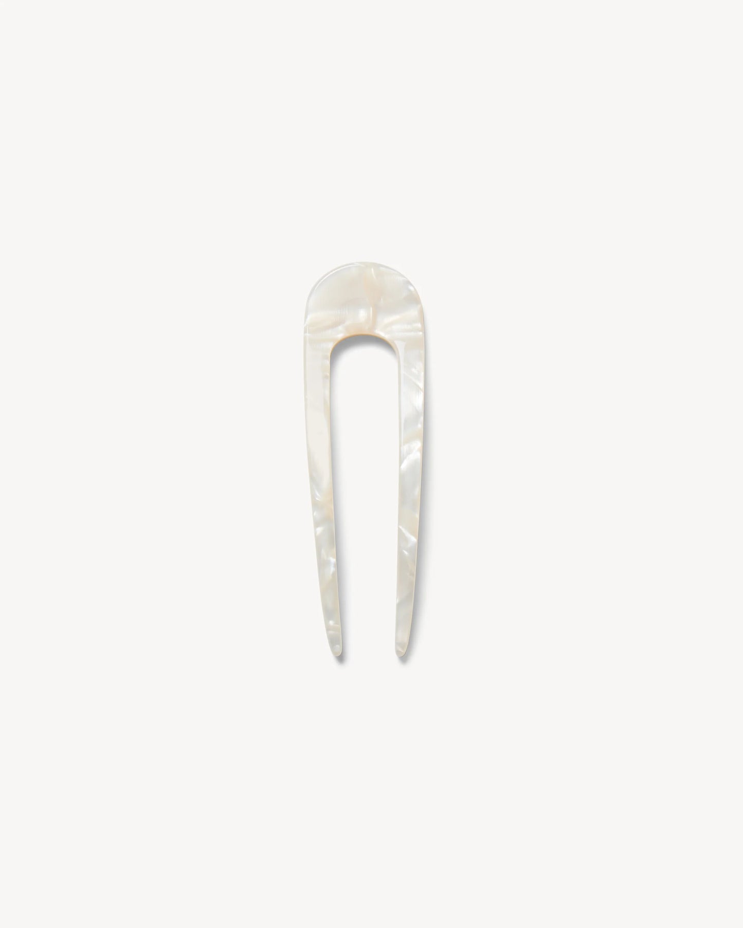 French Hairpin ~ White Shell