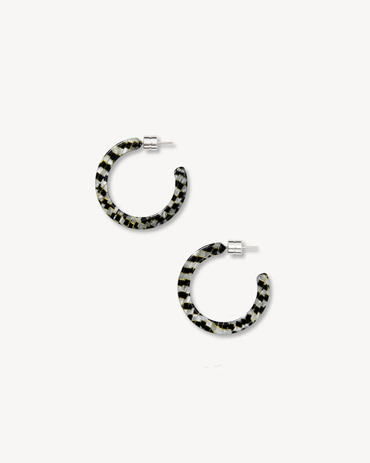 Mini Hoops ~ Perle Noir