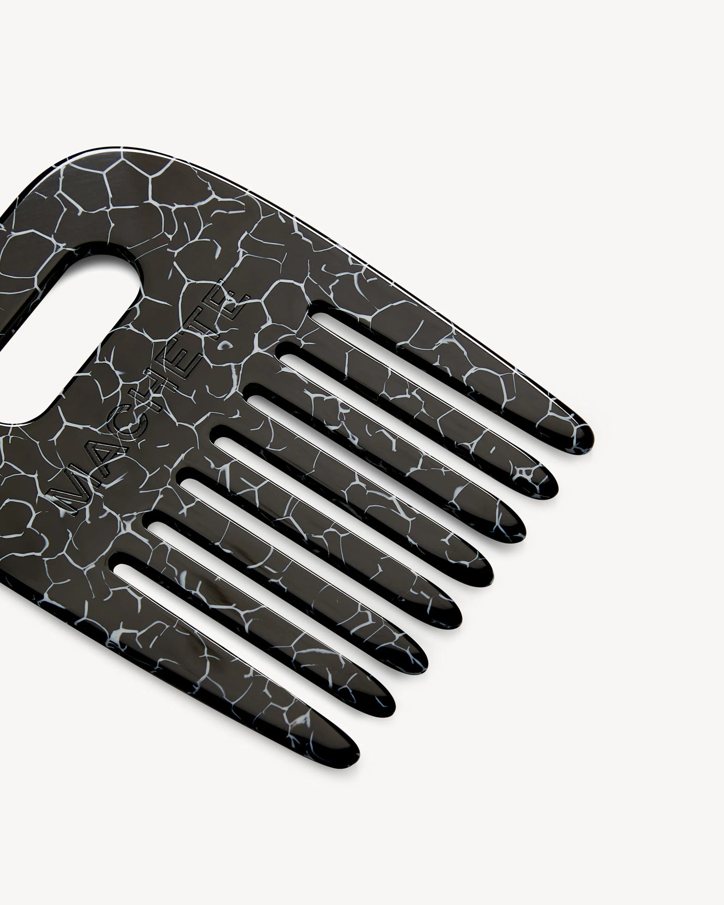 Hair Comb ~ Black Marble