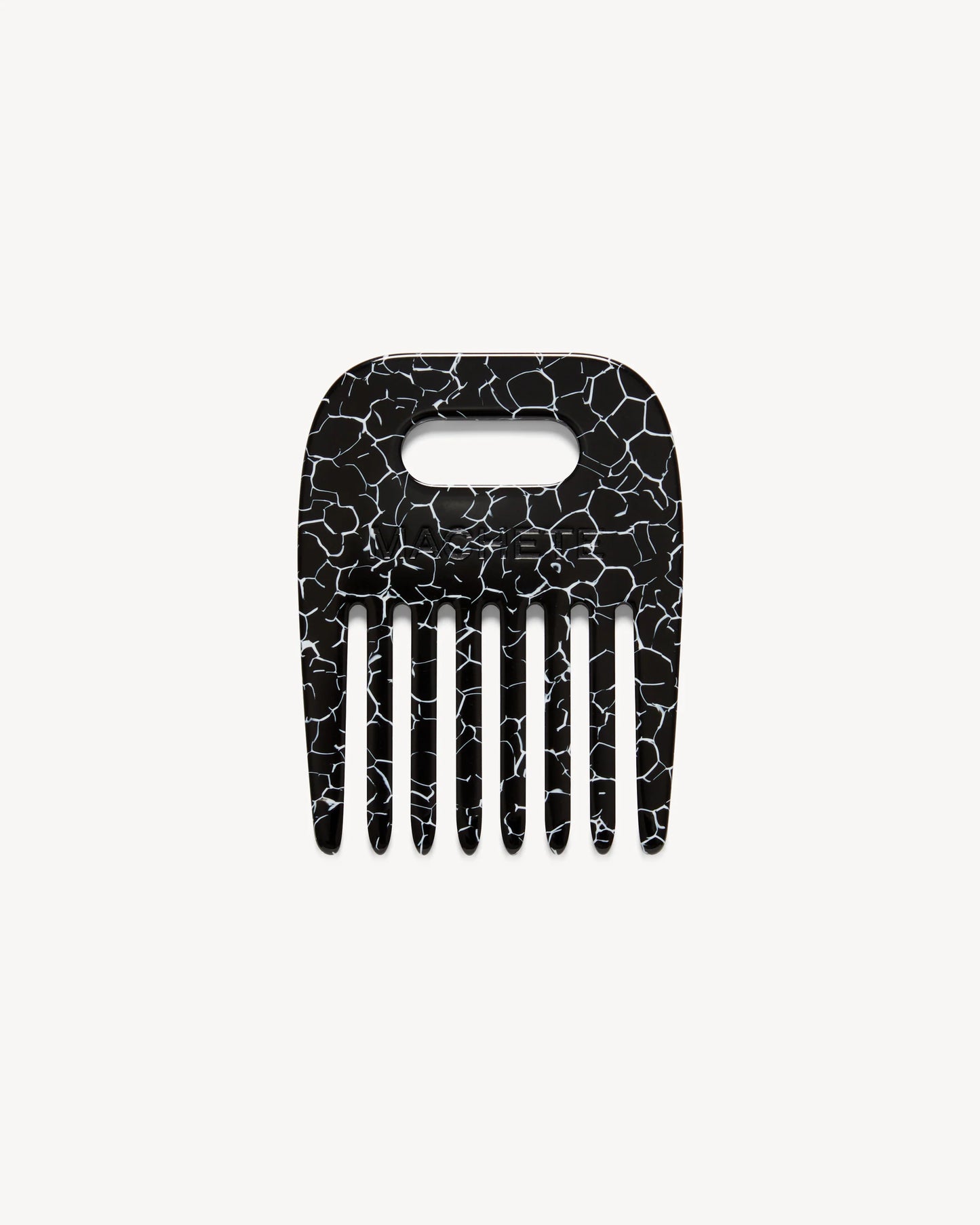 Hair Comb ~ Black Marble