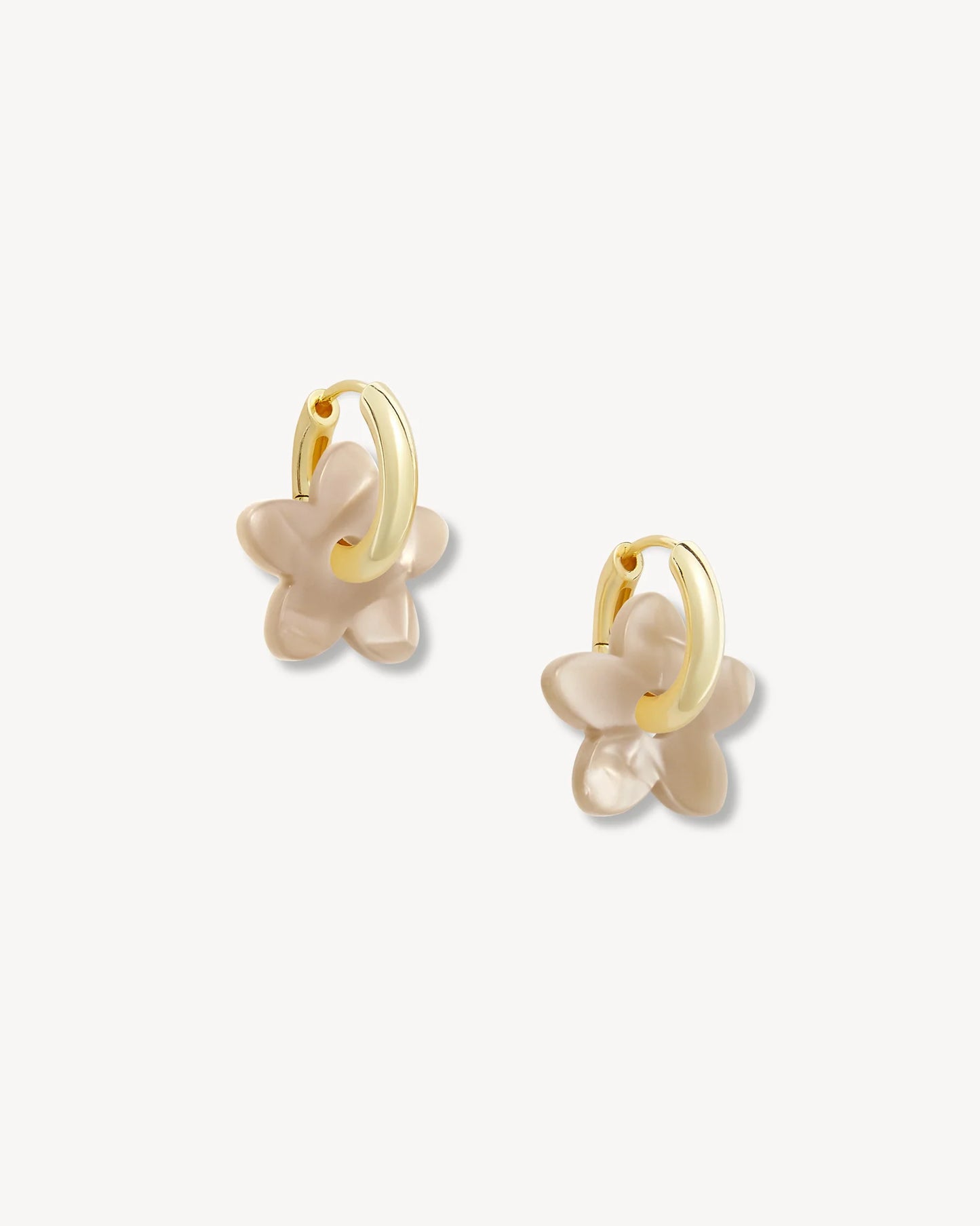 Earring Charm (Petite Flower) ~ Sand Shell