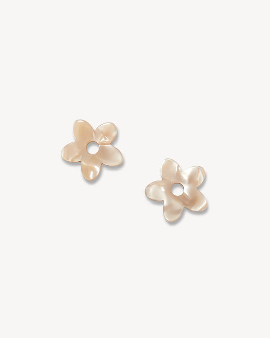 Earring Charm (Petite Flower) ~ Sand Shell