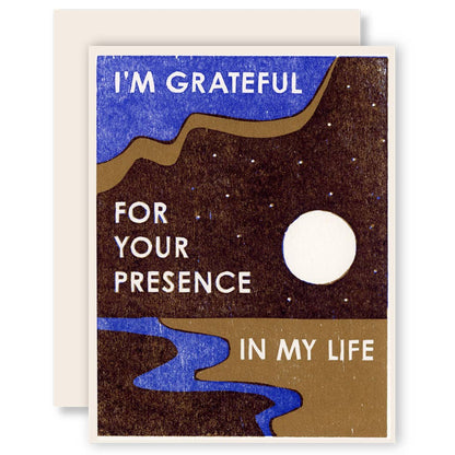 Appreciation Greeting Card ~ Grateful For Your Presence