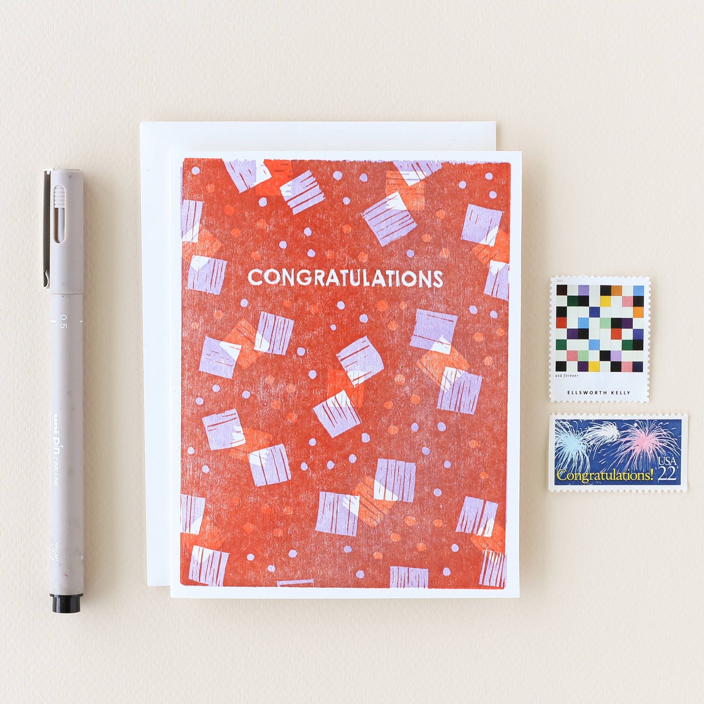 Celebratory Greeting Card ~ Congratulations (Confetti)