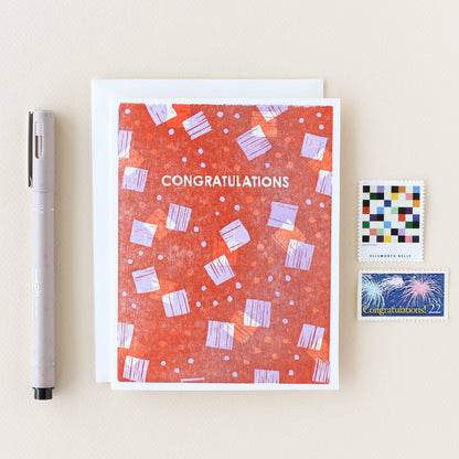 Celebratory Greeting Card ~ Congratulations (Confetti)