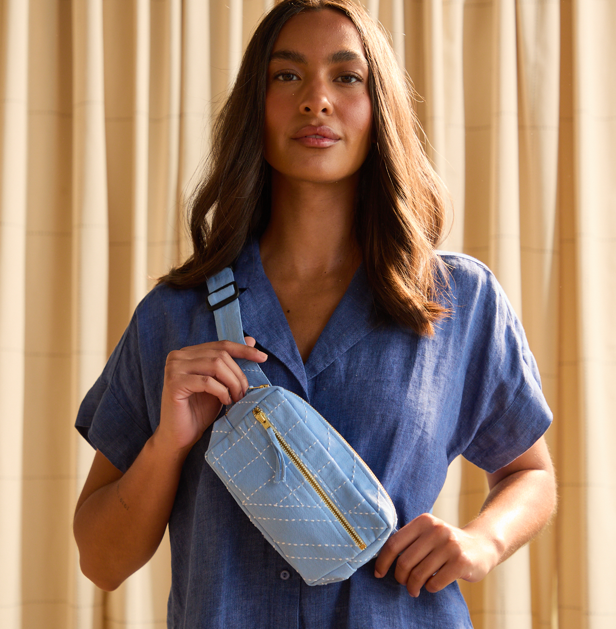 Embroidered Belt Bag