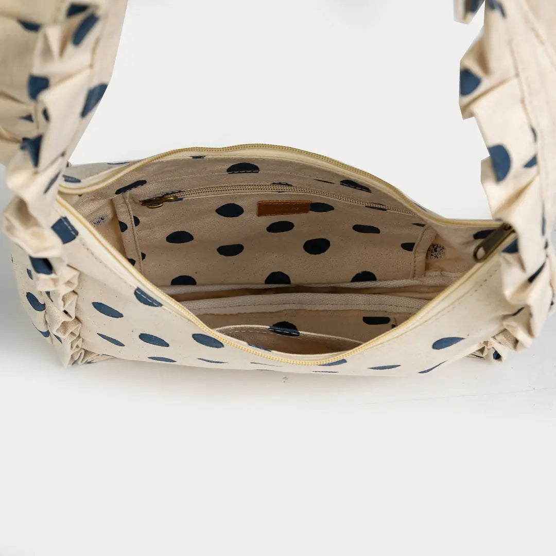 Momo Shoulder Bag ~ Indigo Dot