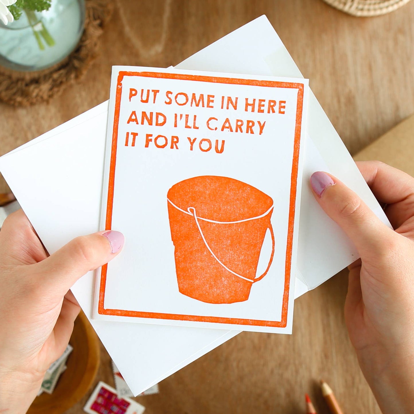 Sympathy Greeting Card ~ I'll Carry It For You