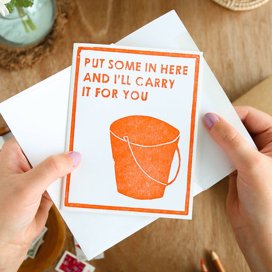 Sympathy Greeting Card ~ I'll Carry It For You