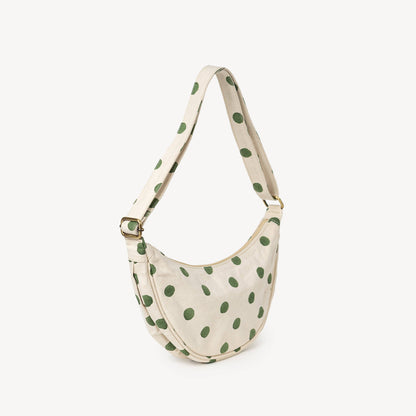 Moon Sling Bag - Olive Dot