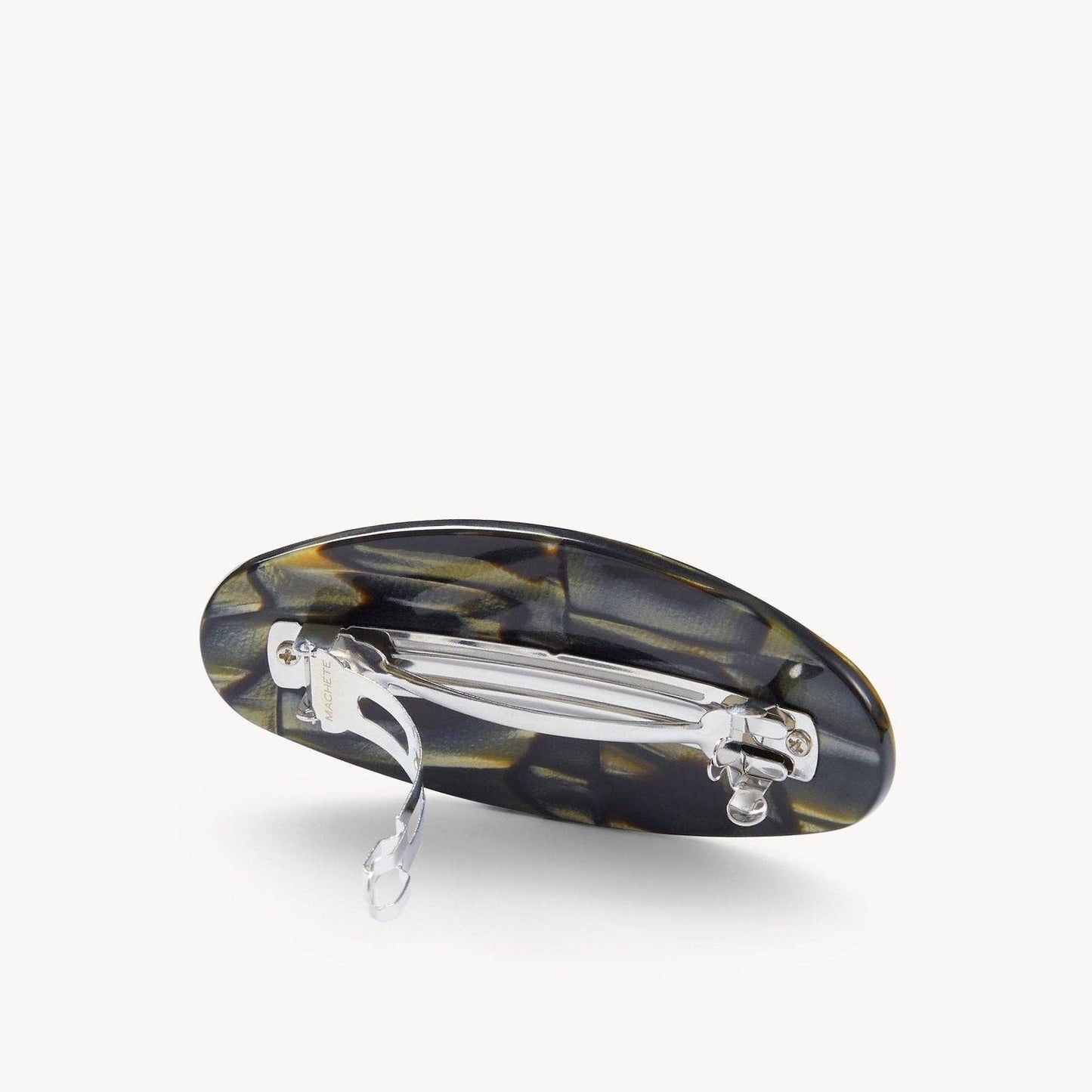 Jumbo Oval Barrette ~ Midnight Horn