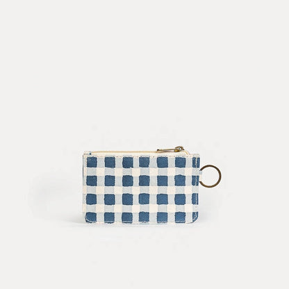 ID Pouch ~  Indigo Gingham