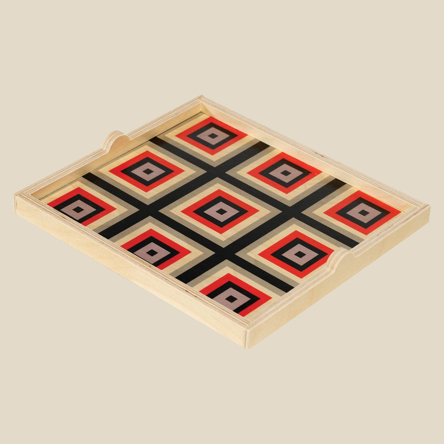 Square Tray ~ Squaresville Red
