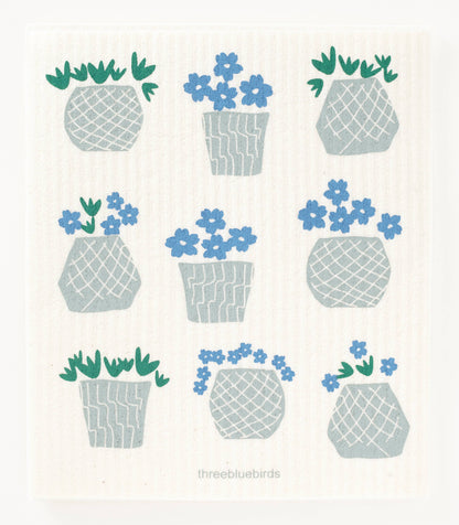 Swedish Dishcloth ~ Flower Pots