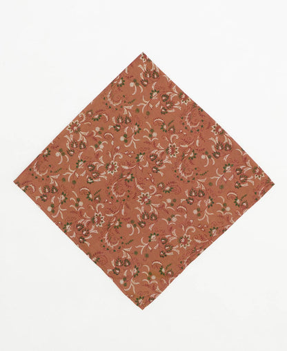 Vintage Silk Bandana ~ Pomegranate Sunset
