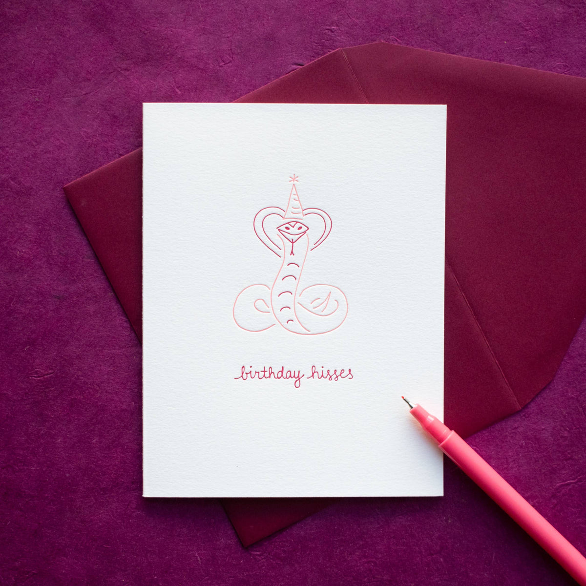 Birthday Greeting Card ~ Birthday Hisses
