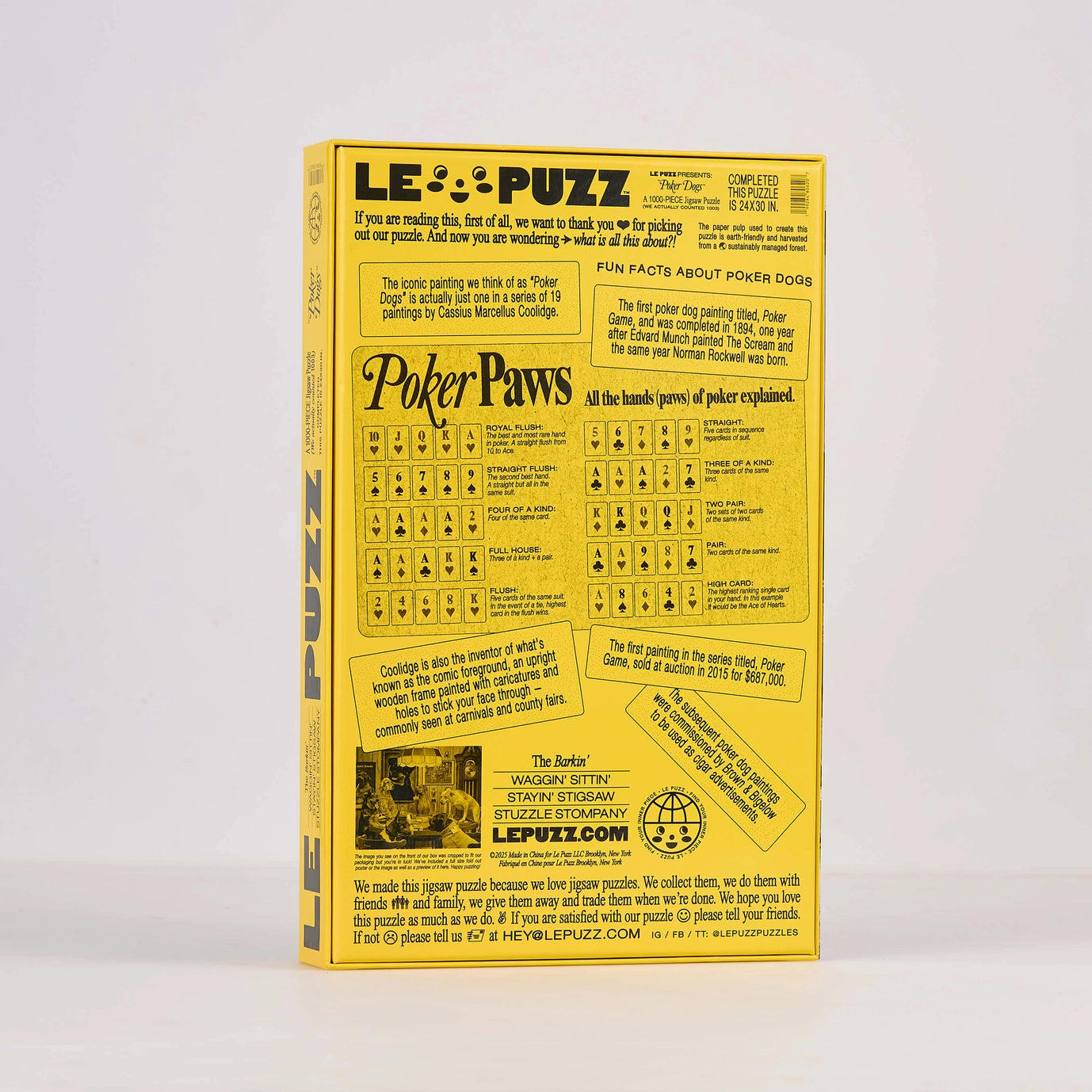 Puzzle (1000 Pieces) ~ Poker Dogs