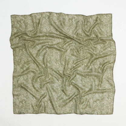 Vintage Silk Square ~ Light Sage