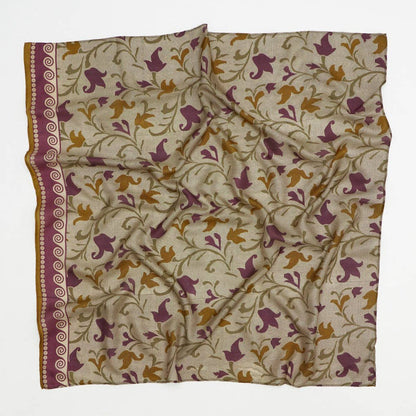 Vintage Silk Square ~ Floral Wave