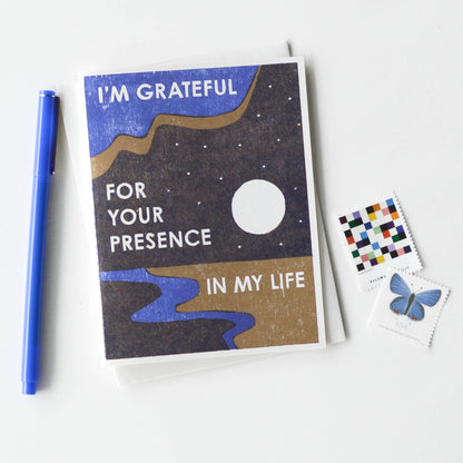 Appreciation Greeting Card ~ Grateful For Your Presence
