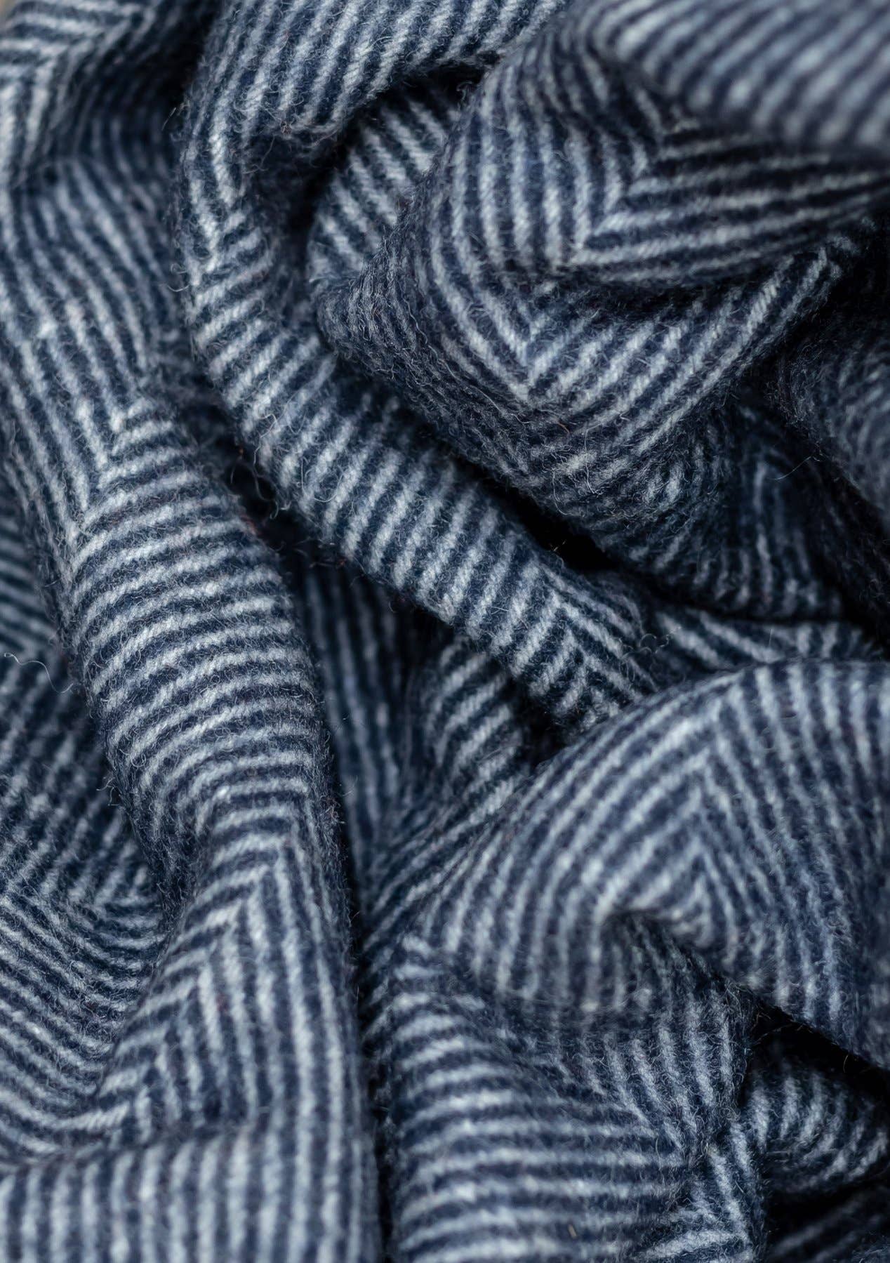 House Blanket ~ Navy Herringbone